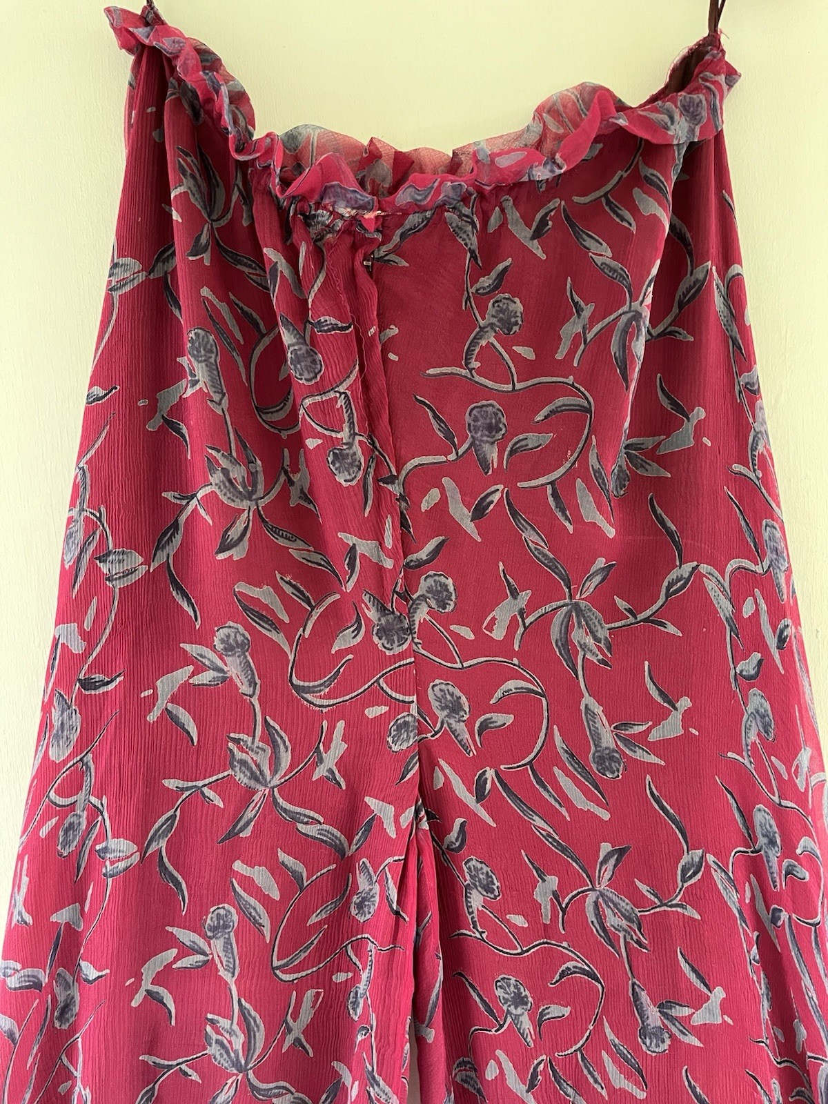 Vintage 1970s Anna Weatherley Silk Chiffon Harem Pants