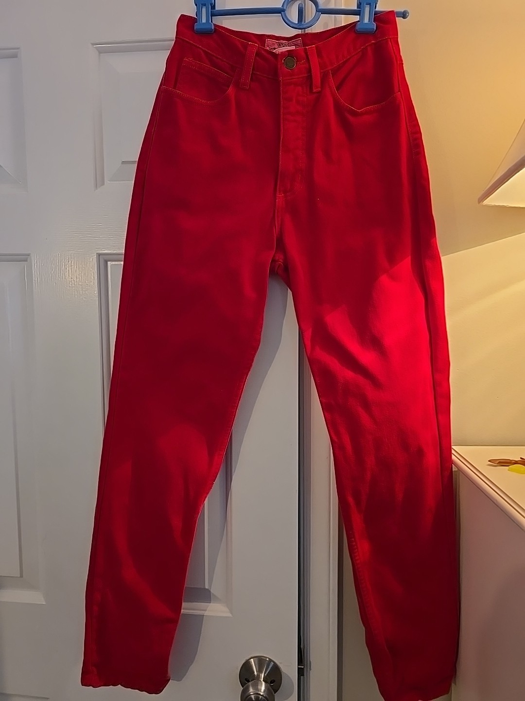 Vintage Genuine Guess Georges Marciano Red Pants Jeans Retro Womens Size 27
