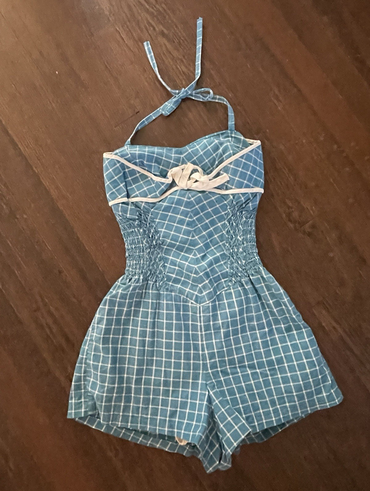 Vintage 1950s Rose Marie Reid Play Suit/ Swimsuit XS pinup rockabilly style euc