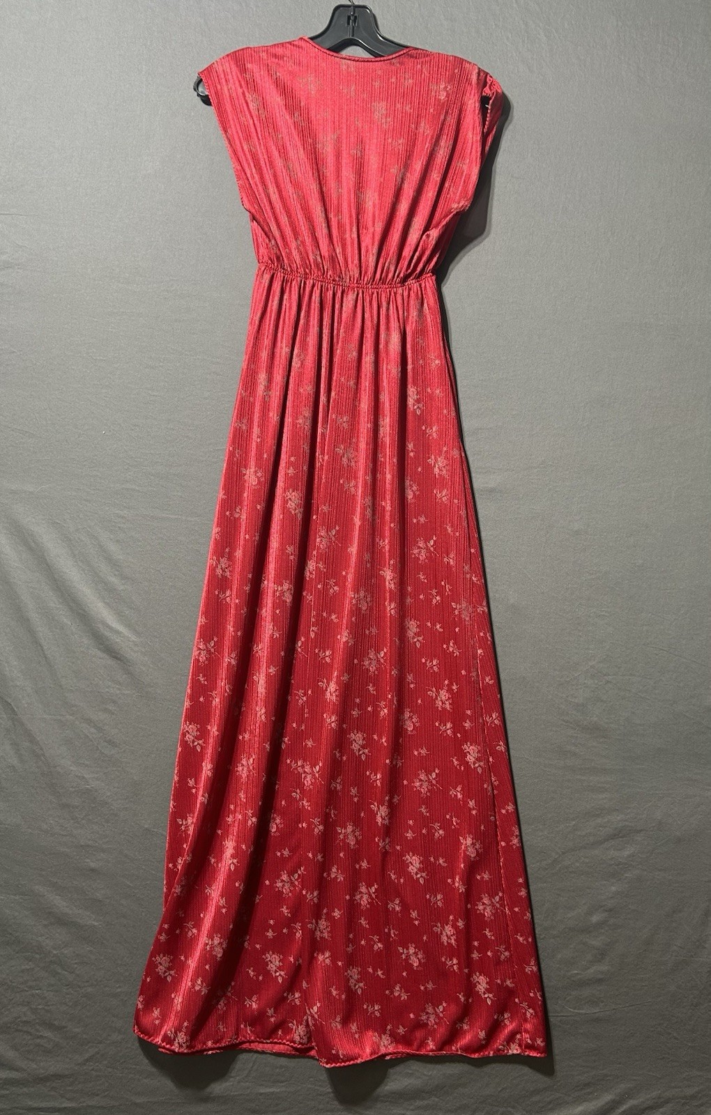 Tom Bezudo Barad&Co Peignoir Set Nightgown And Robe Small Dark Red Floral Print