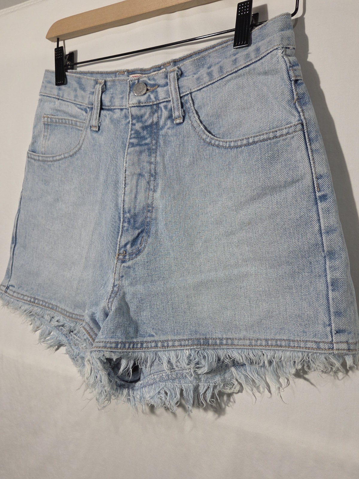 Vintage Guess Jeans Shorts Size 28 Cut Off Raw Frayed Hem Spell Out Logo Y2K 90s
