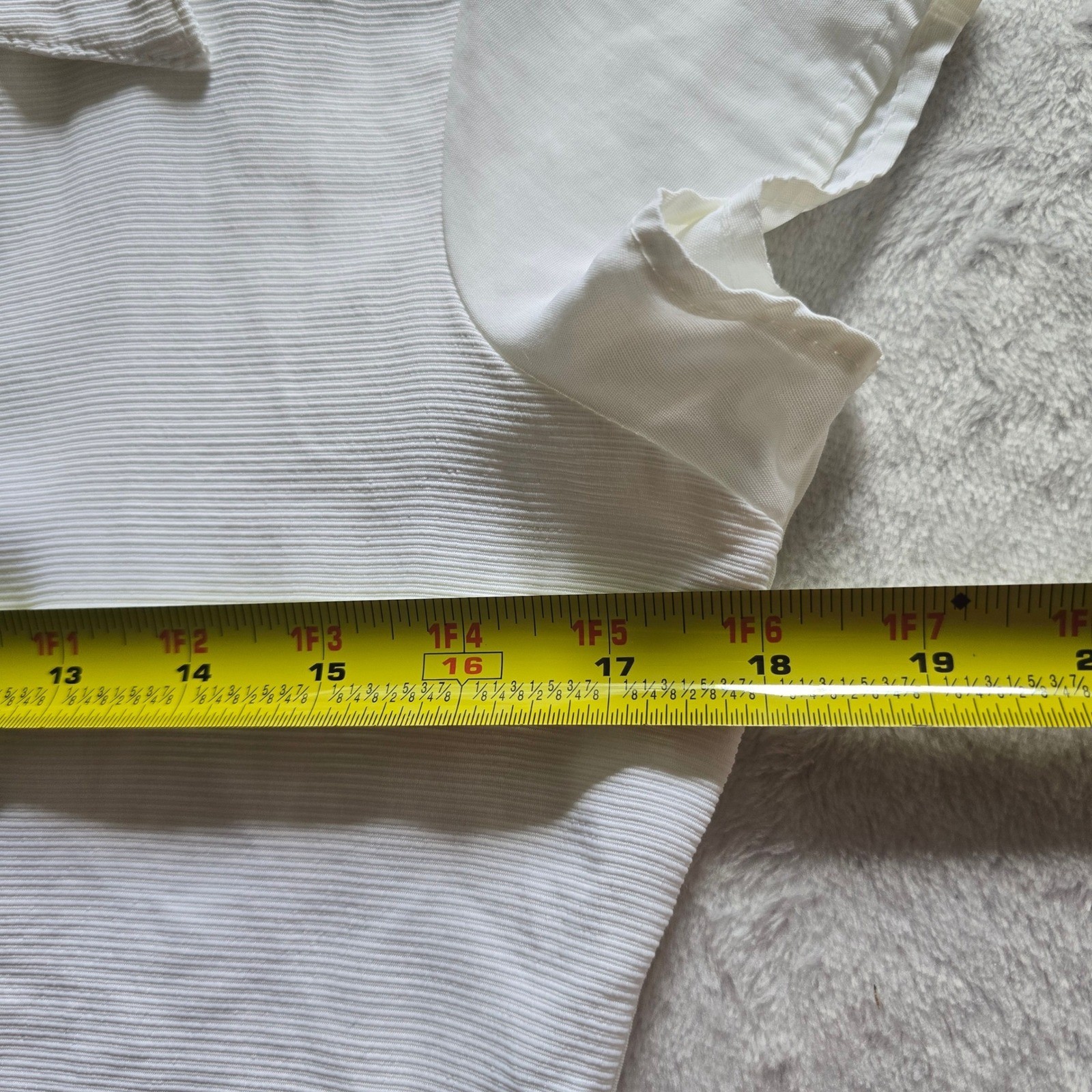 Vintage You Nique Off White Textured Button Up Blouse Waist Tie USA Medium
