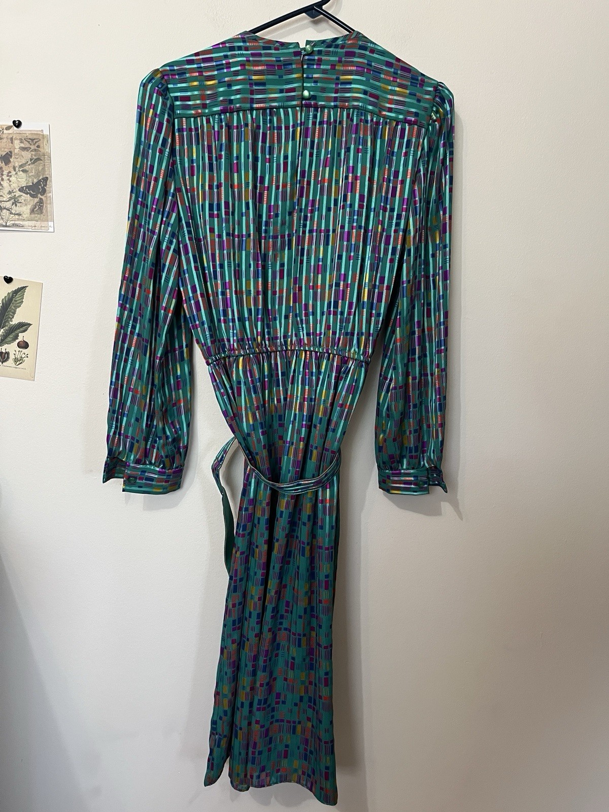 Vintage Made In USA Dress Career Size 14 Turquoise Lahn’s Marnette