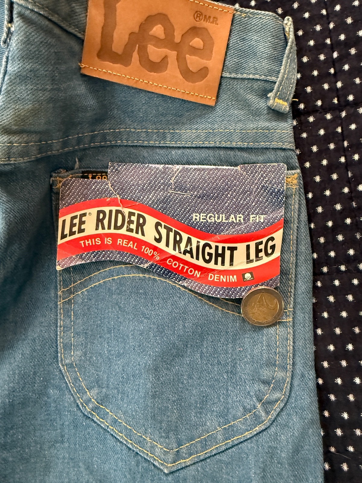 Lee Vintage 70’s Rider Straight Leg Denim Jeans Regular NOS Deadstock 29×34 USA