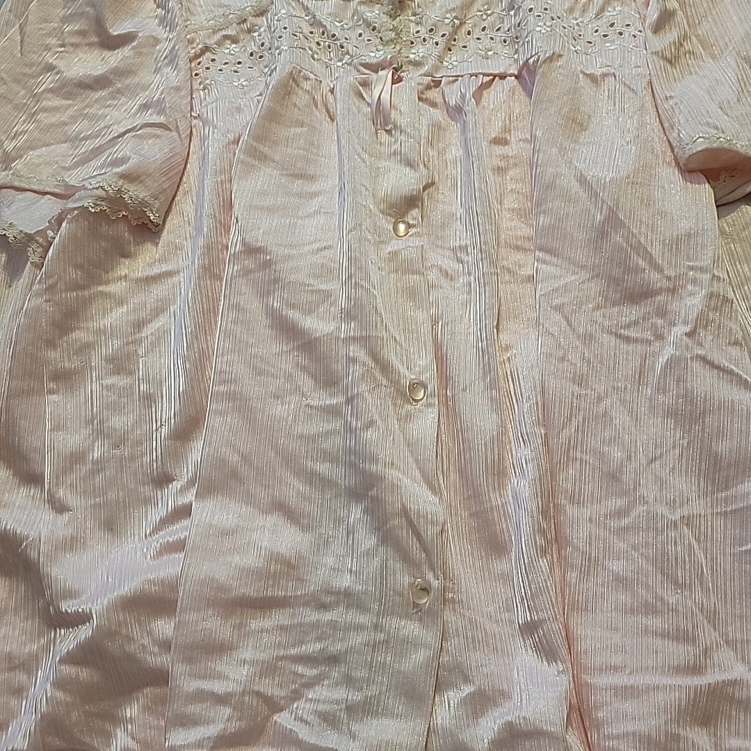 Vintage Ashley Taylor Intimates Pink Pajama Set Top Sz Large 2pcs