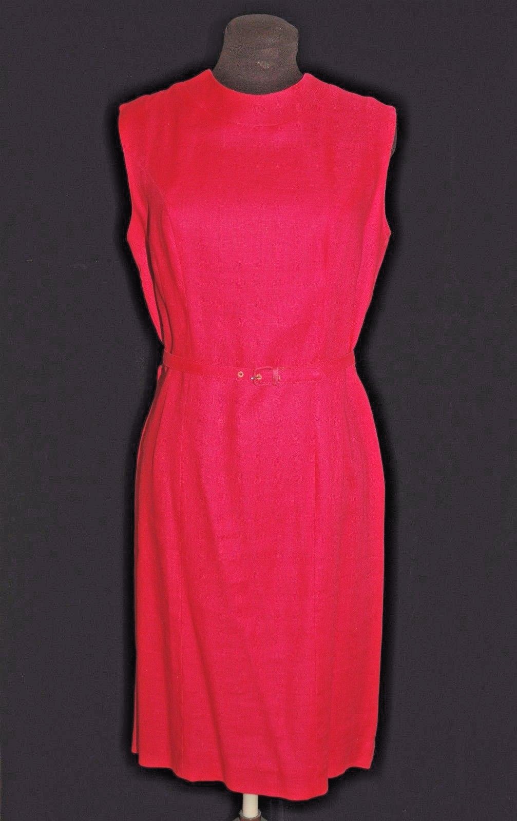VTG 50’s 60’s Jackie Shift Sheath Dress Pink MED Metal Zipper by Nancy Greer