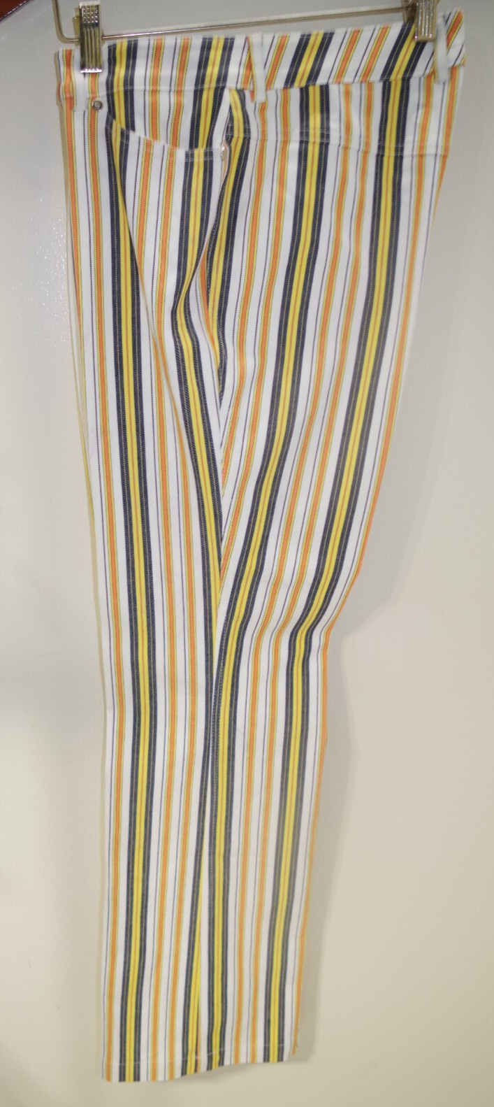 C26 ESCADA Vintage 31 1/2″ waist Awesome Bright Stripe Denim Pants 38