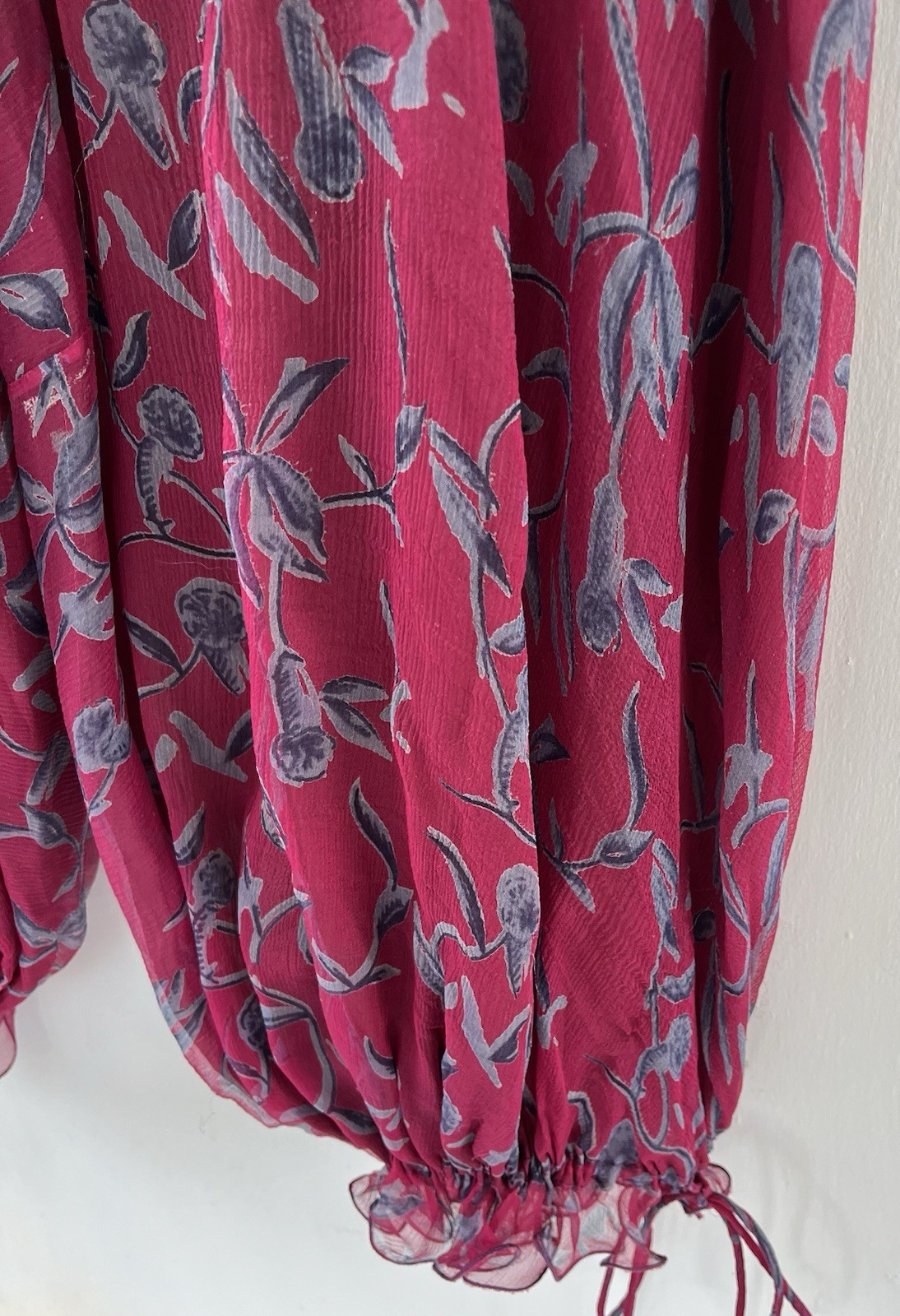Vintage 1970s Anna Weatherley Silk Chiffon Harem Pants