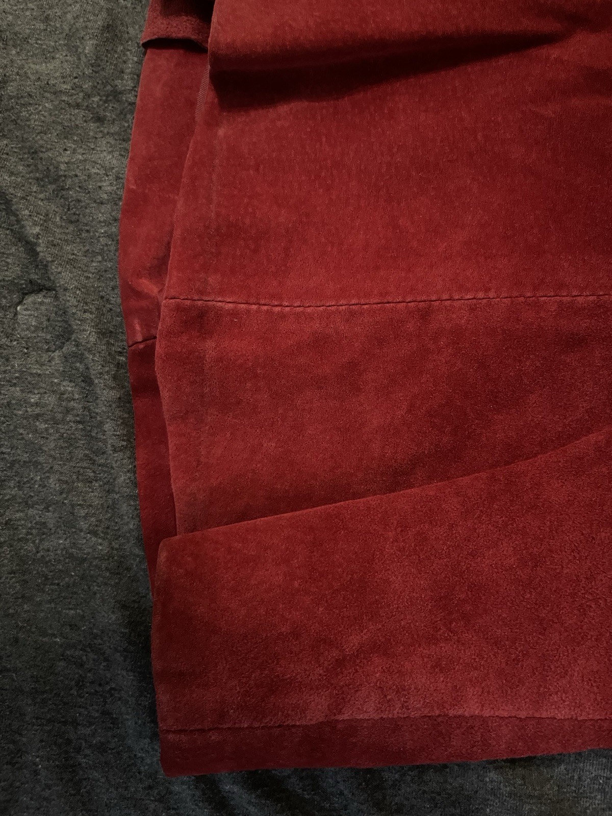 VTG Alfani Red Suede Leather Jacket Women In XL Pls. Read & See Photos