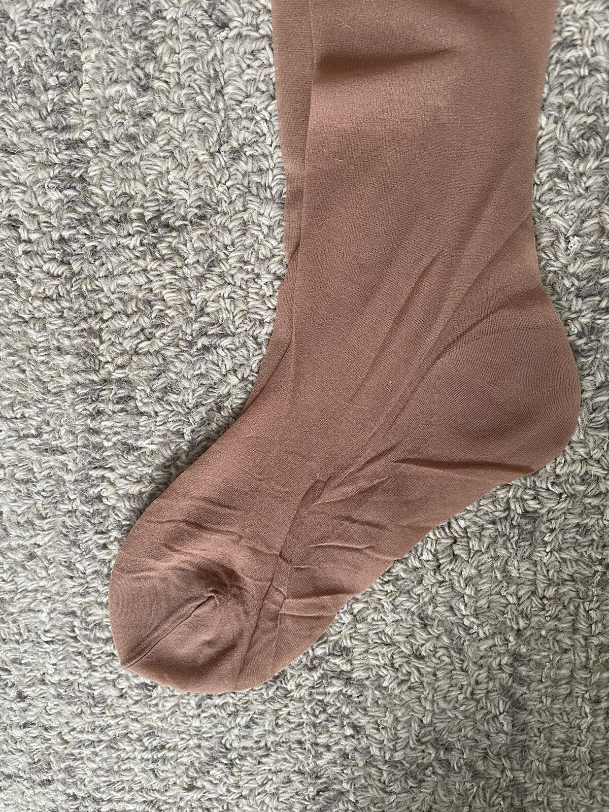 1 Pair Vintage German Kunert Mesh 9 1/2-10 Nude garter stockings