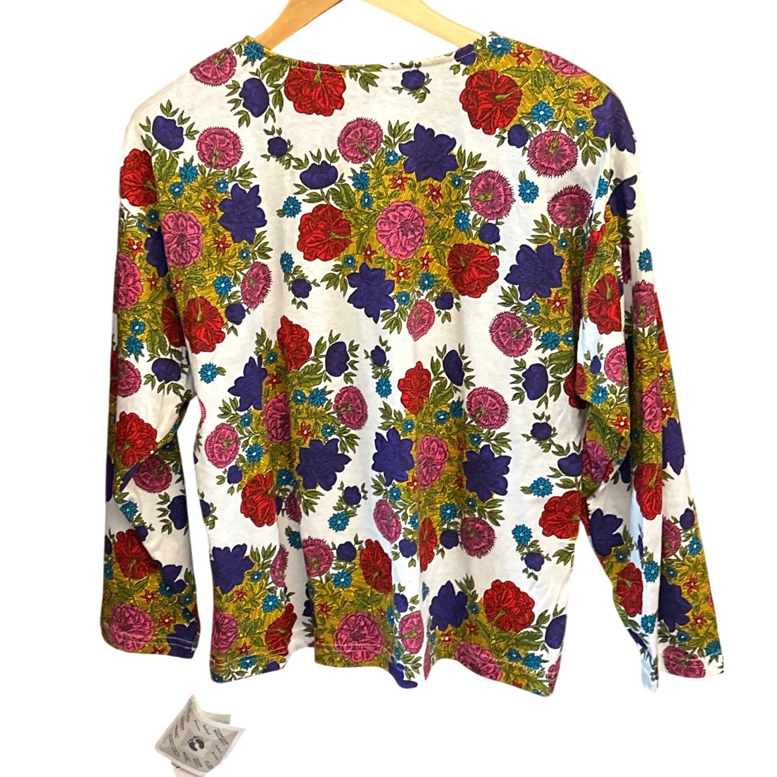 90s Dead stock Hang Ten Floral Knit Top Cottagecore Coastal Grandma Core Retro