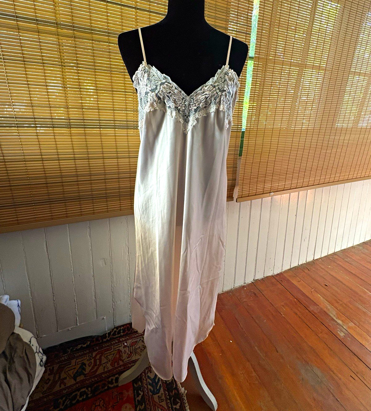 Dentelle White Satin Lace Trim Slip XL Polyester 1980s MPN 24046-001