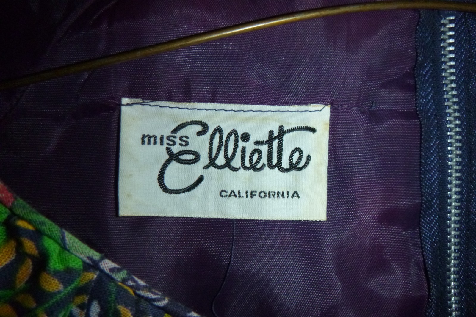 Vtg 60s 70s Miss Elliette Cotton Organdy Maxi Dress Botanical Floral Sz S/M