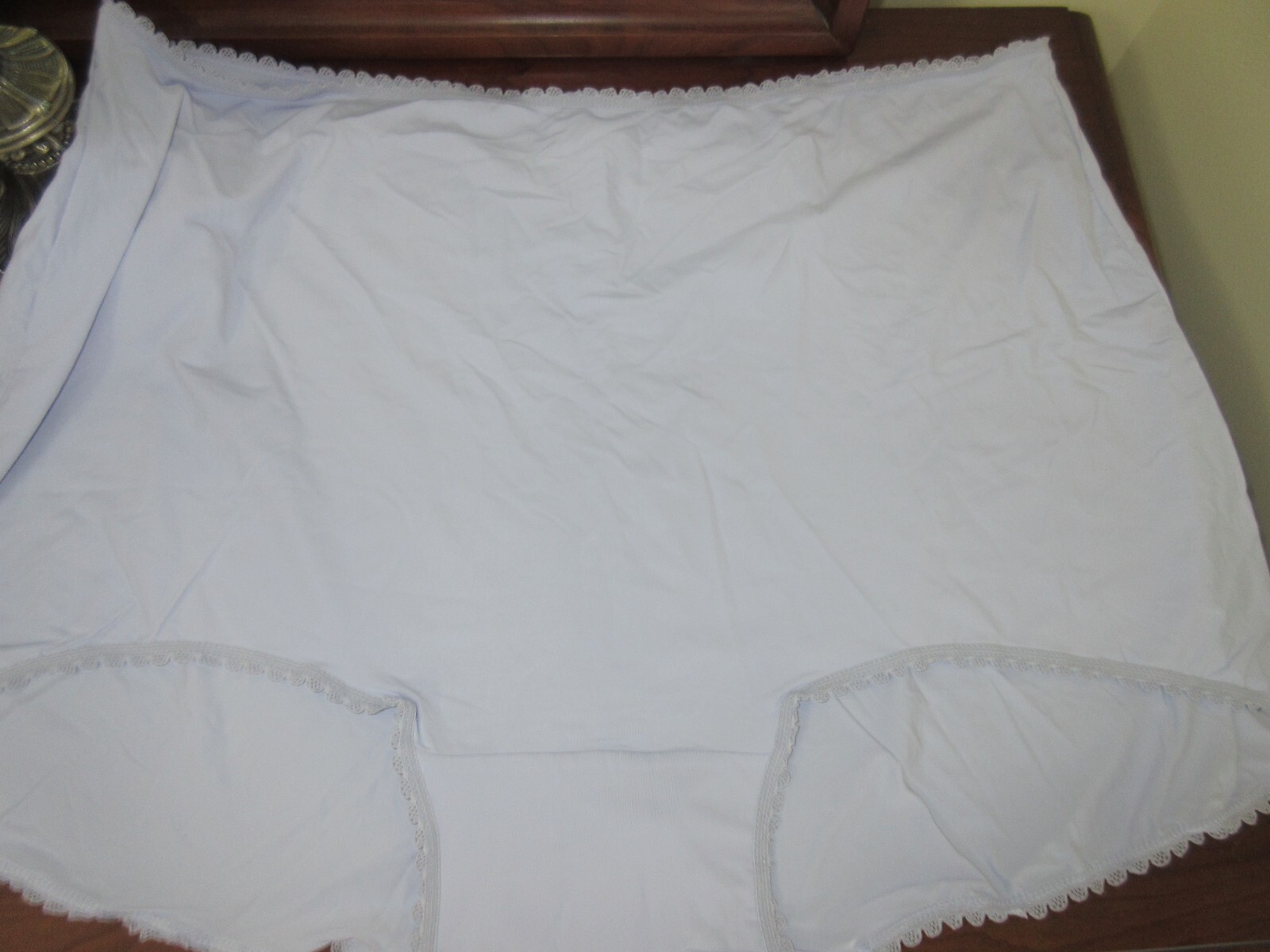 1 PR UB 042313 back seam AQUA SOLID SKAMP stretch brief panties15/8X