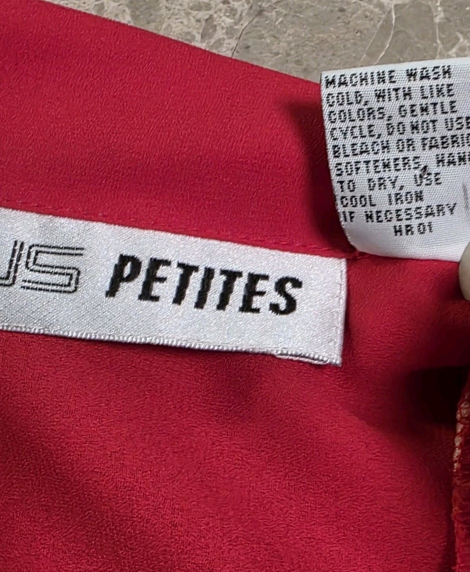 VTG 80s Crimson Pintuck Pleated Blouse NWT Deadstock 8P Designing Woman Style