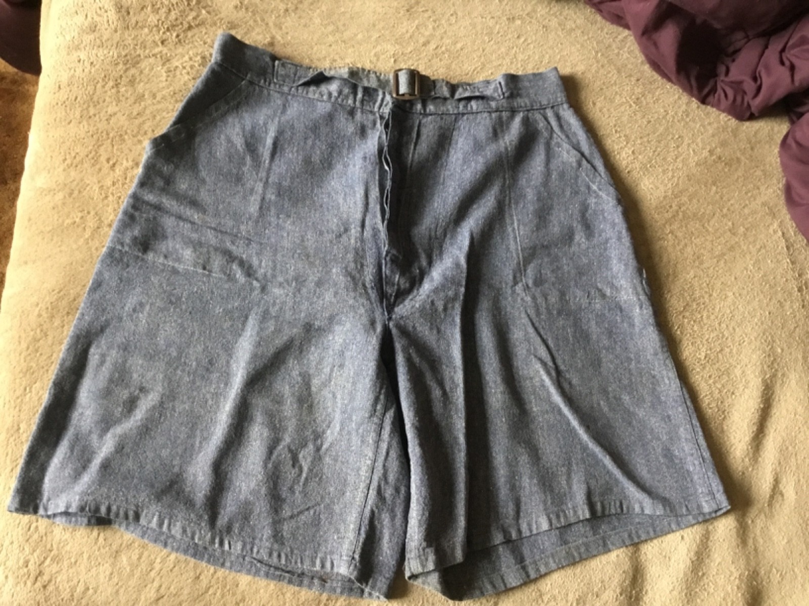 Original 1930’s – 1940’s blue Cotton summer beach shorts 28’’waist