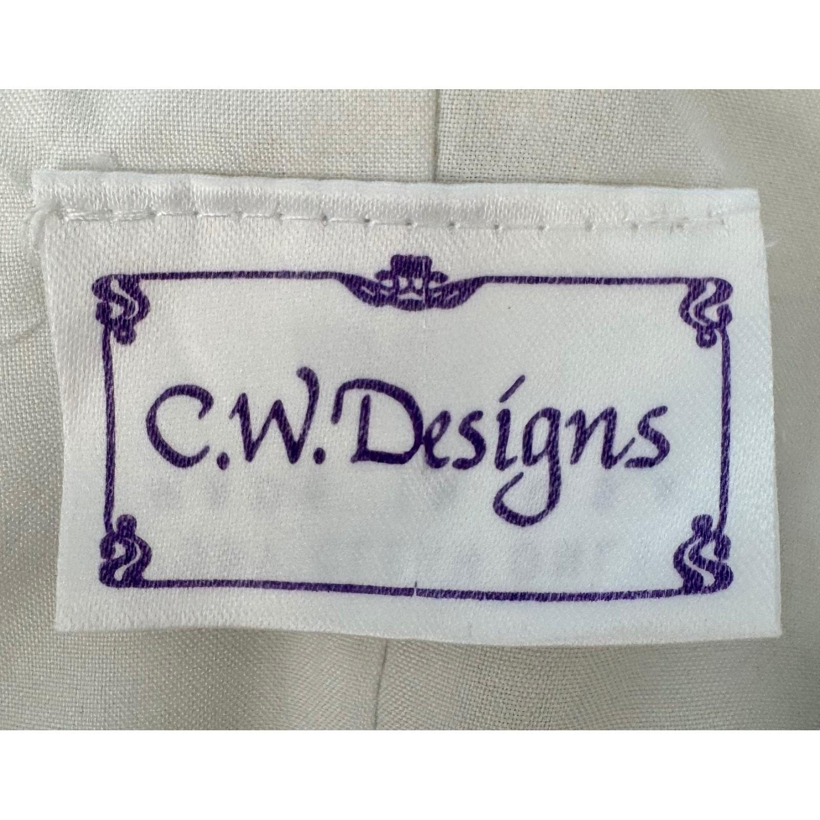 C.W. Designs Strapless Lace Mini Dress Women XS White Vintage 90s Prom