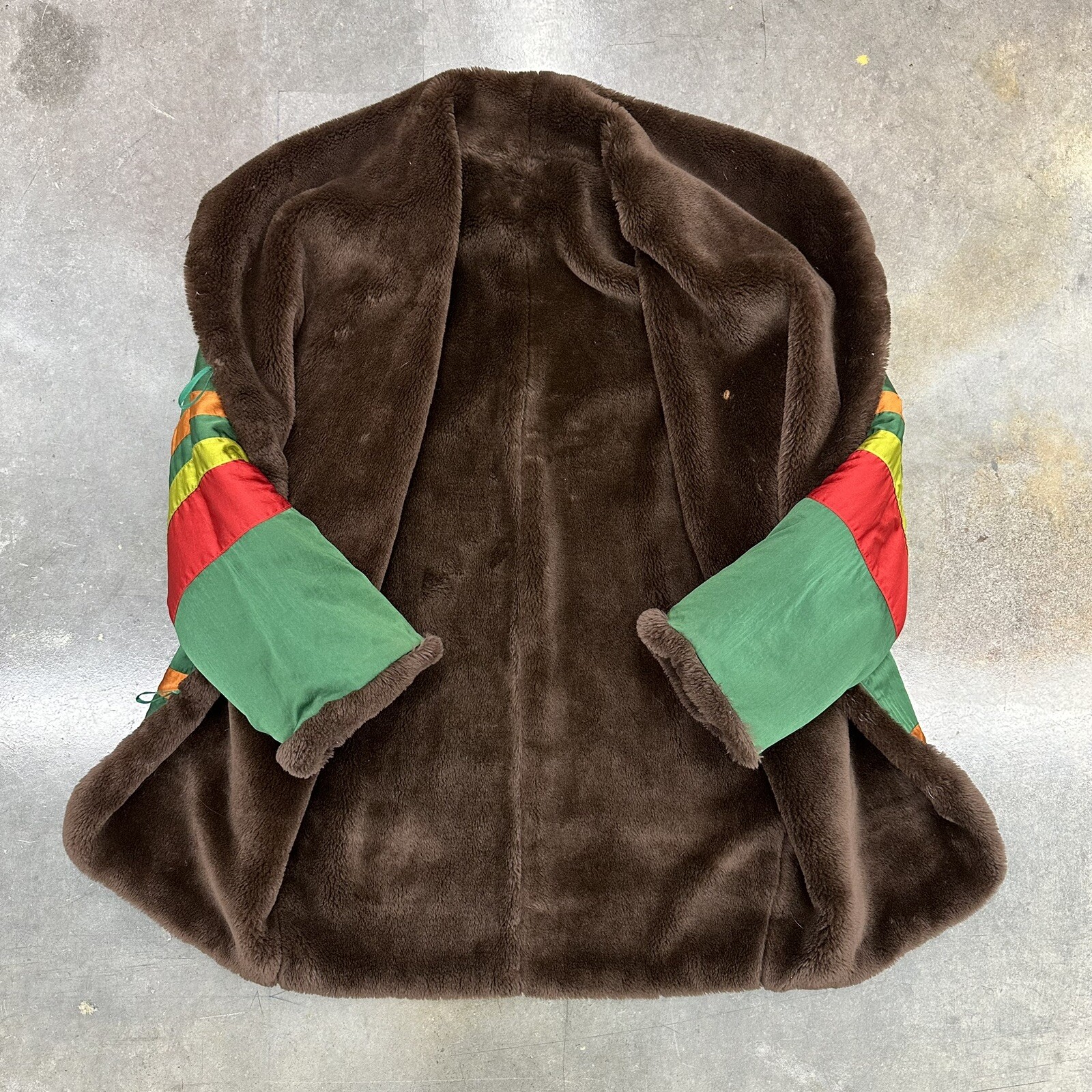 Vintage Ann Roman For Kenar Western Cocoon Coat Green 80s