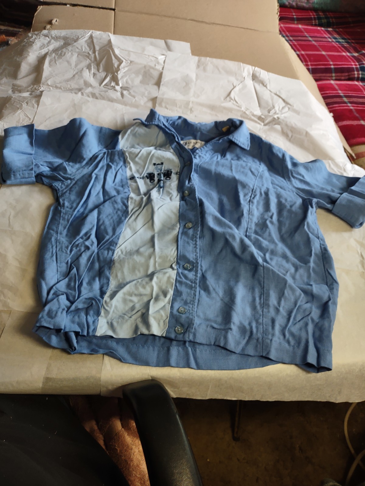 Vintage 60’s Bowling Shirt Stitched Ladies Button Up S-STATE BOWLING SUPPY