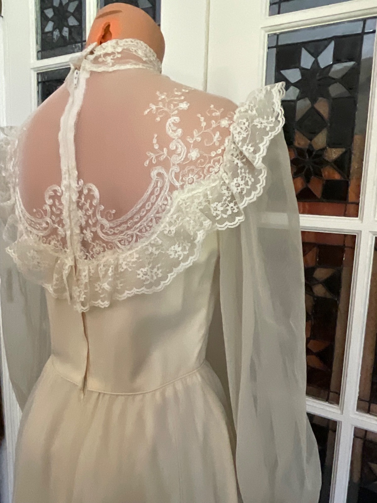 Vintage Eve Of Milady Wedding Dress Boho Victorian Prairie CottageCore Small