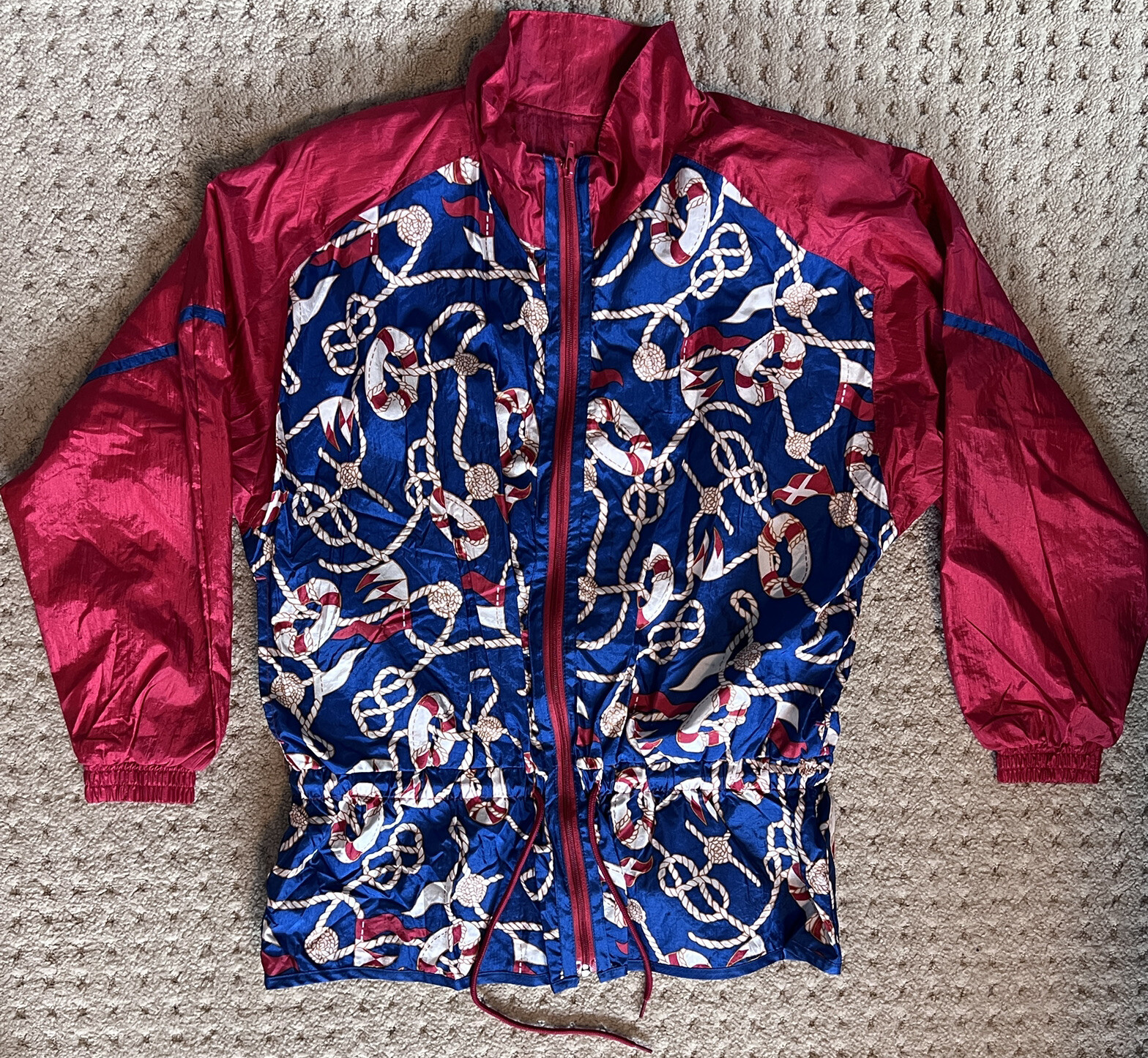 Vintage SUNTERRA Windbreaker Jacket Nautical Boat Ocean Sea 90s Women’s Sz M