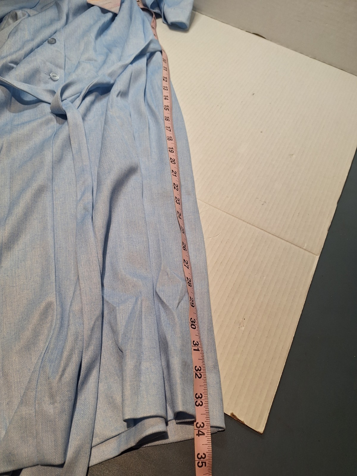 Vintage Nancy Frock Day Dress Size 24.5 Style 7003 Blue Polyester