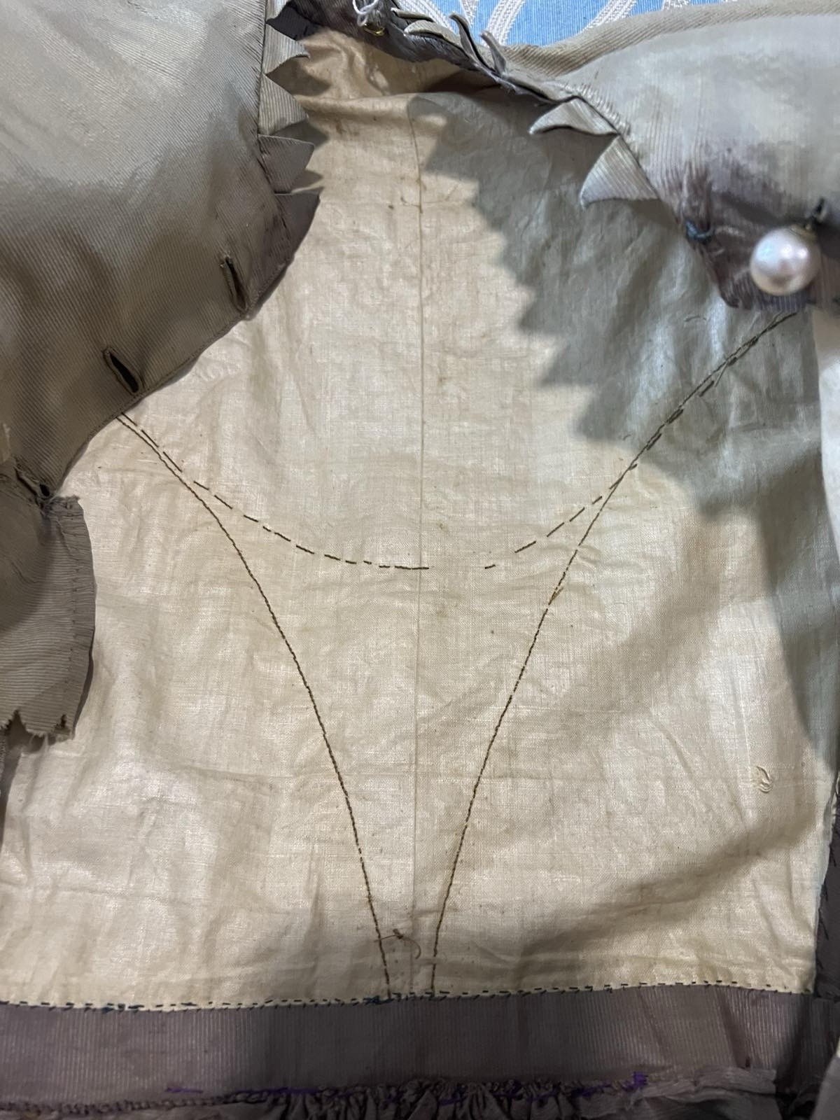Antique Beautiful Women Dress 1860s