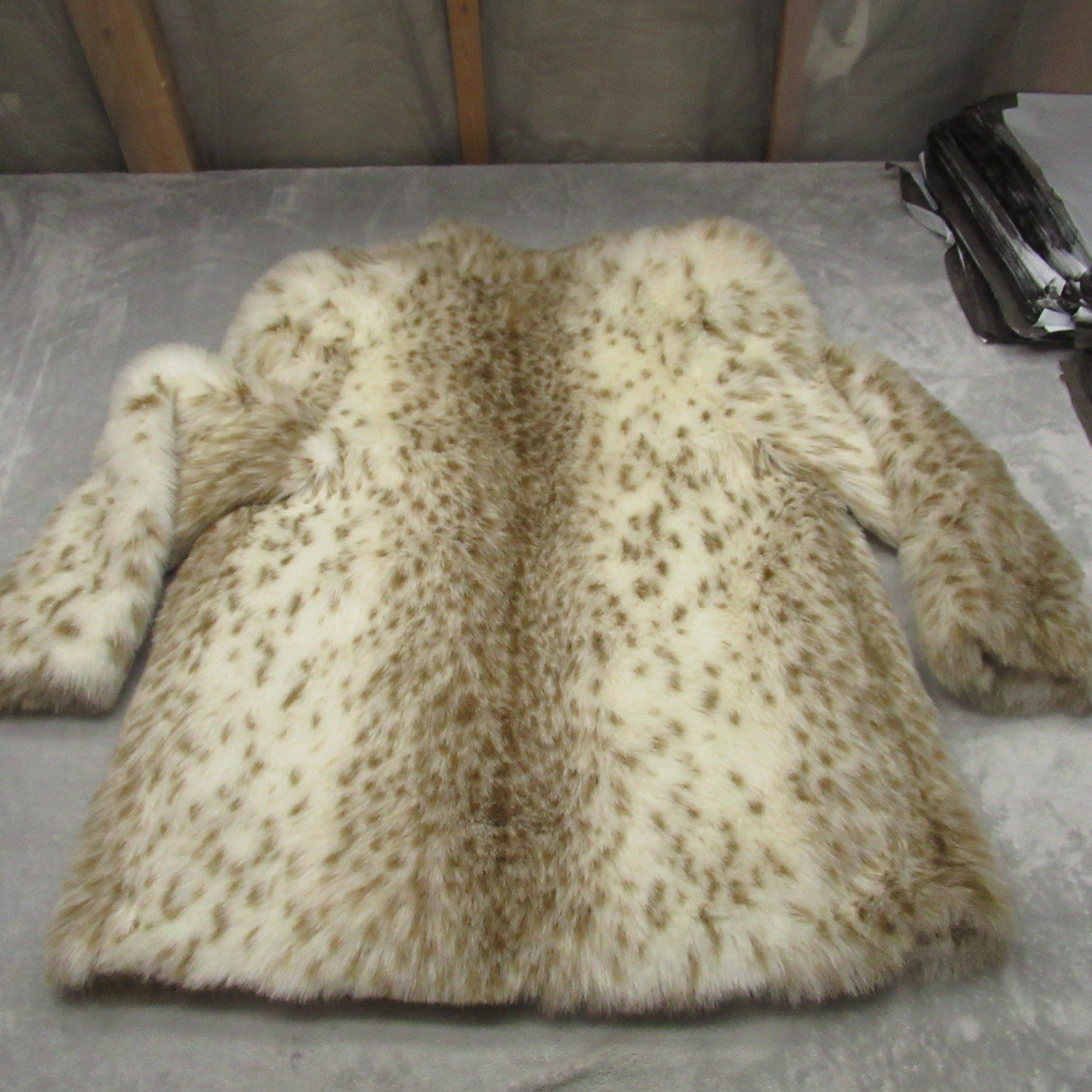 Jacques Saint Laurent Coat Women Large? Faux Fur Animal Stroller Genelle VTG 70s