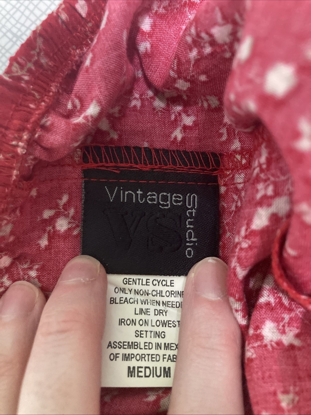 Vtg 90s Vintage Studio Red Floral Maxi Skirt Medium Whimsigoth Grunge Fairy Boho