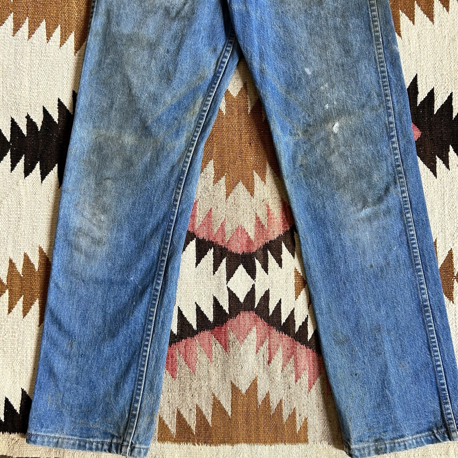 Vintage 1960s 70s Wrangler Maverick 44 MWZ Denim Jeans Sz 27 x 30