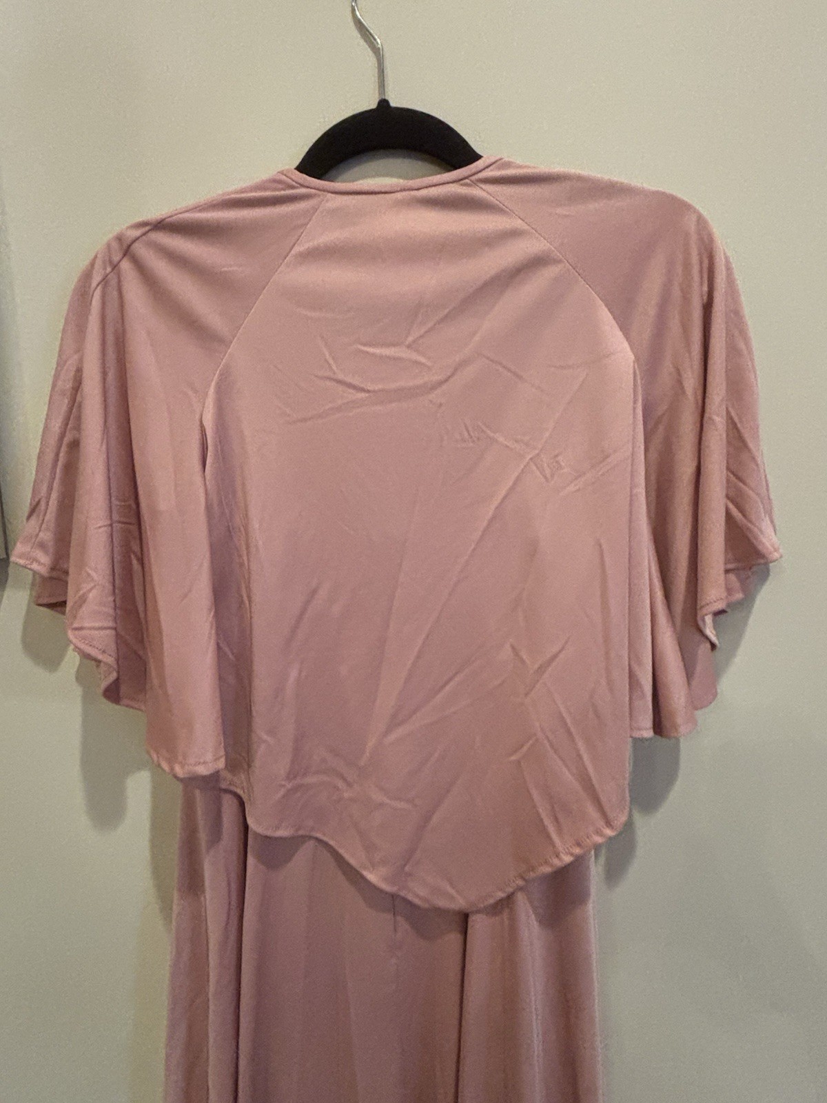 Vintage Jody of California Maxi Dress w/ Cape Overlay | Dusty Rose Pink