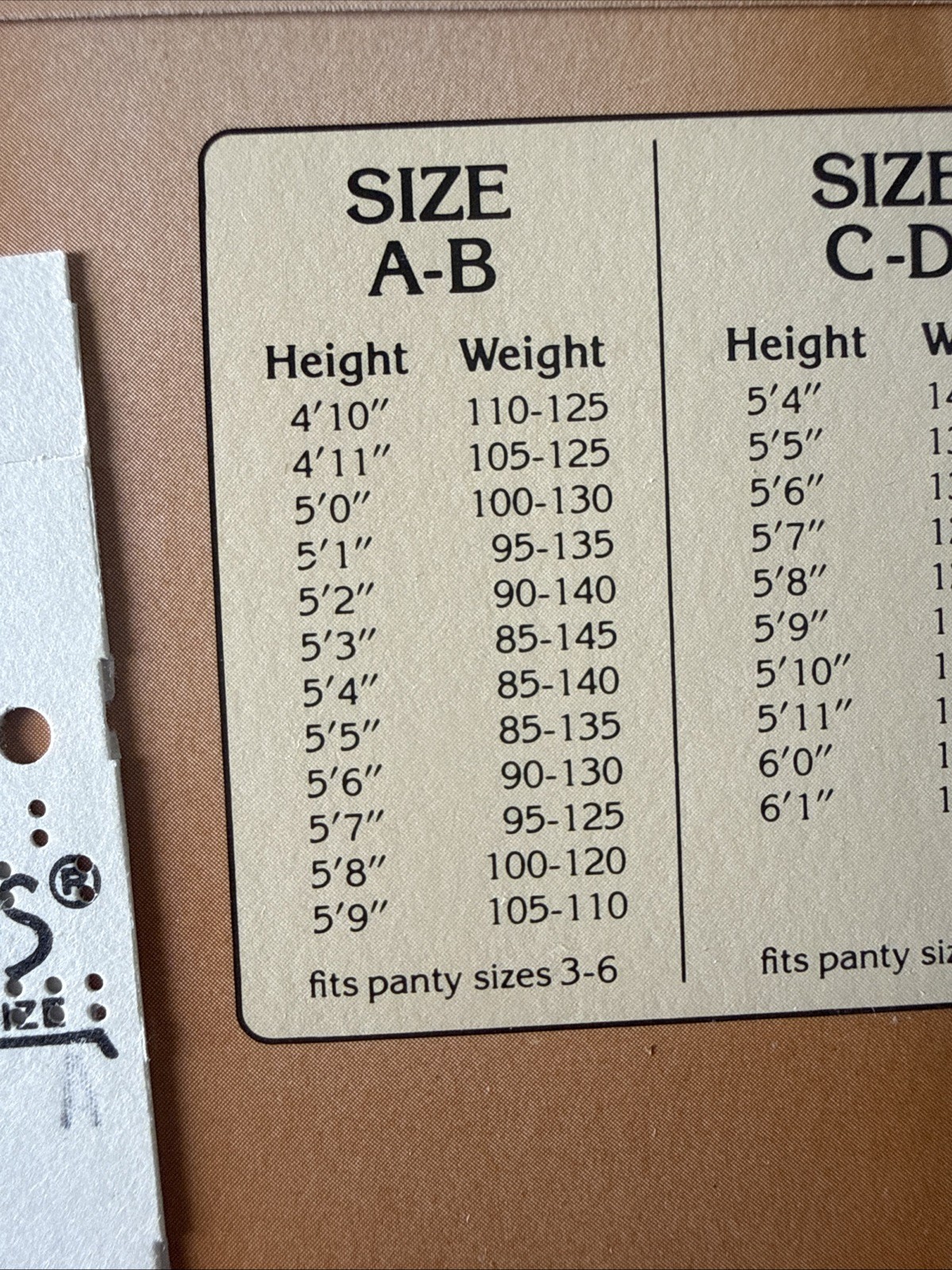 Vtg Underalls Pantyhose Size A-B Suntan Style 320 Brief & Sandlefoot Toe NOS