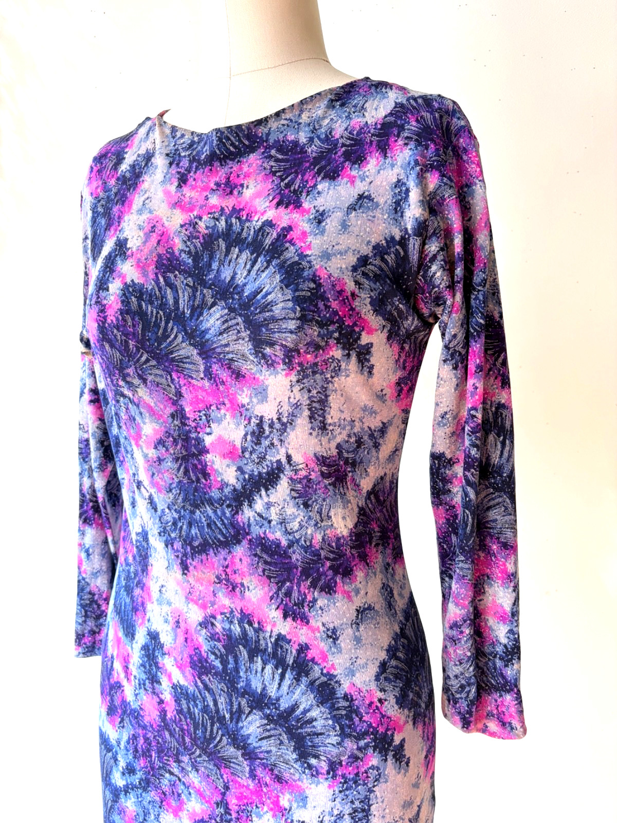 1960’s Emilio Pucci for Lord & Taylor silk jersey knit dress purple and pink VGC