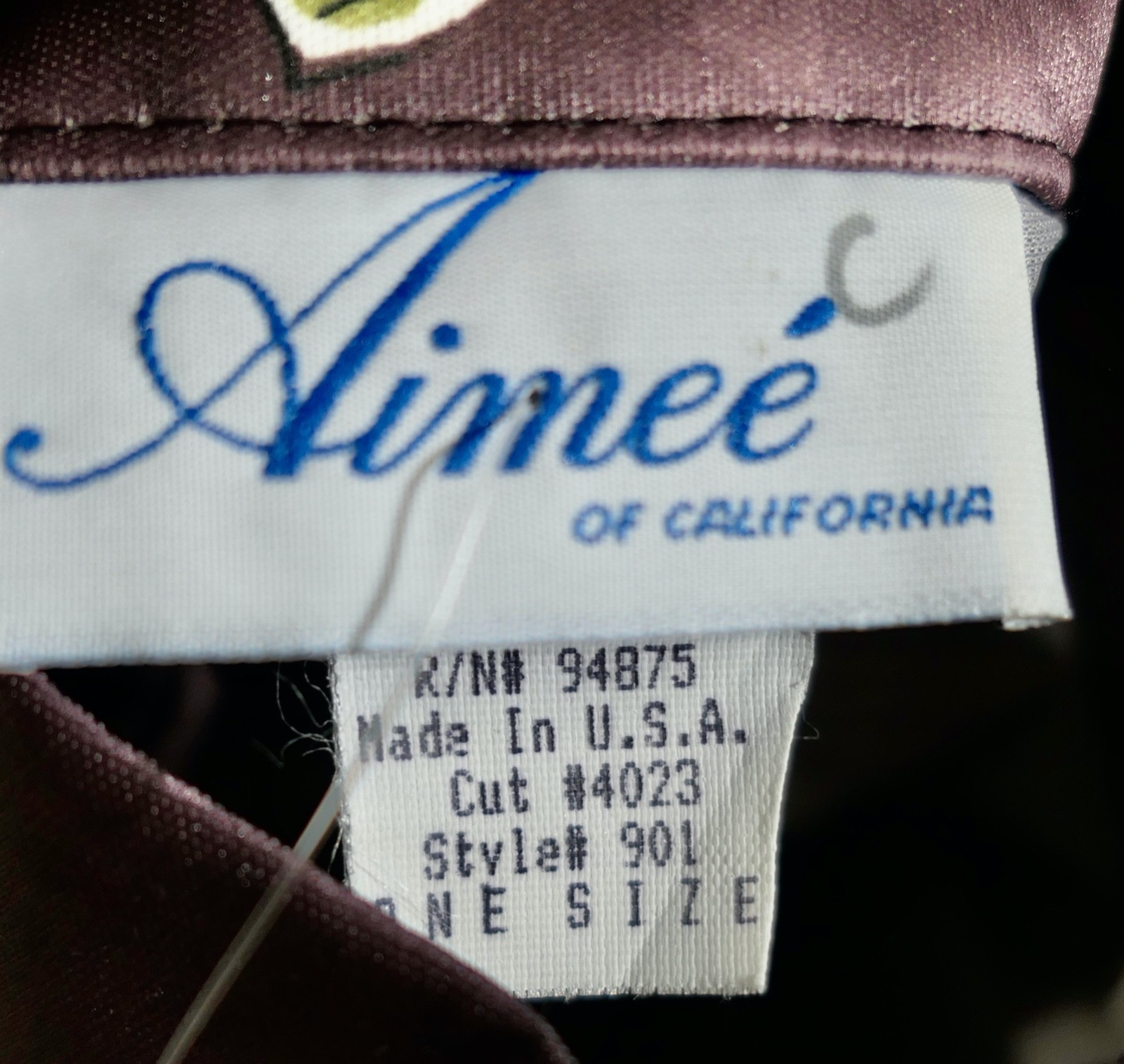 Vintage 70s Mid Century Mod Chinese Collar Caftan by Aimee California One Size