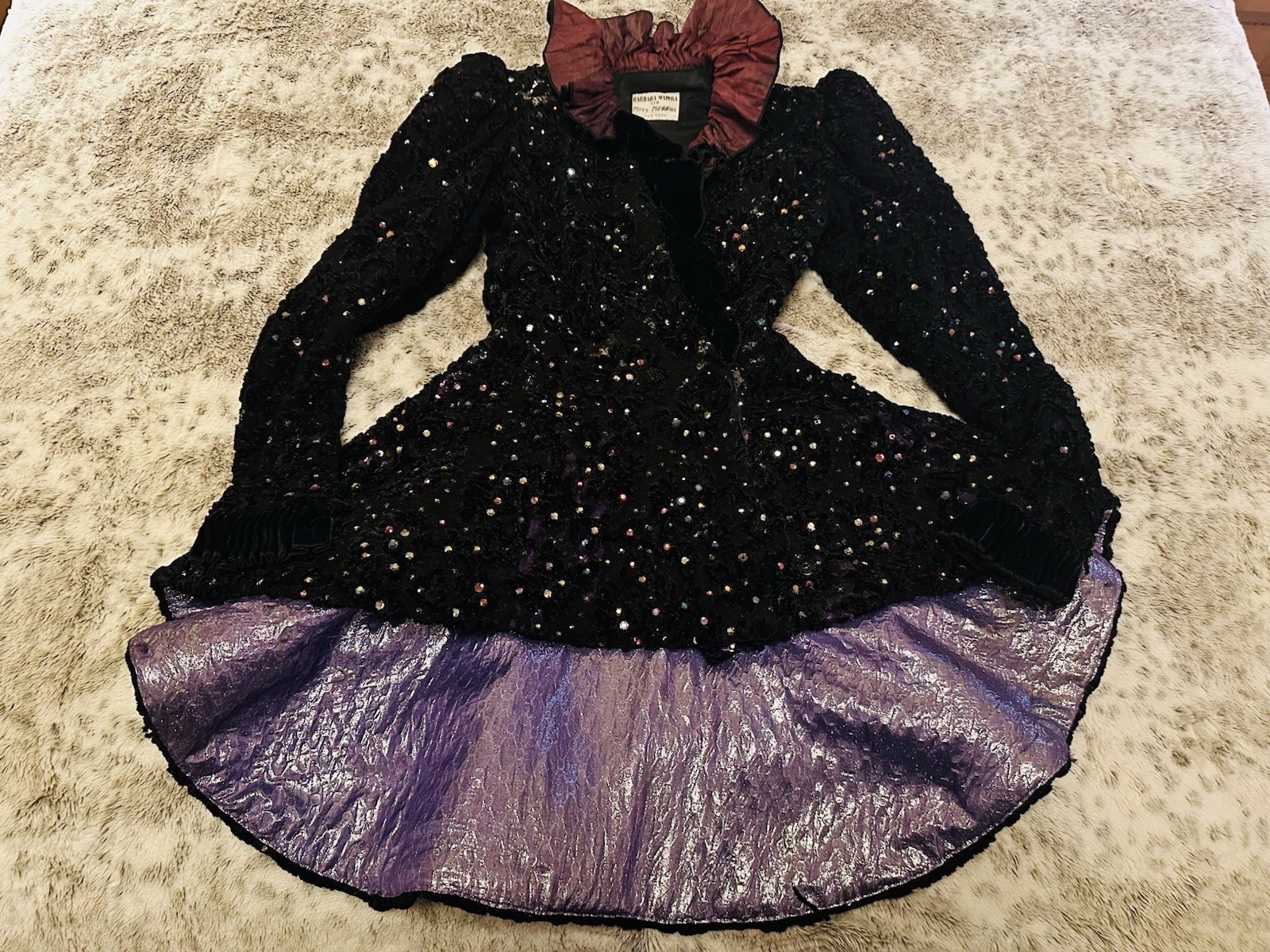 Vintage 80s Barbara Matera Dina Merrill Sequin Jacket On Your Toes Broadway