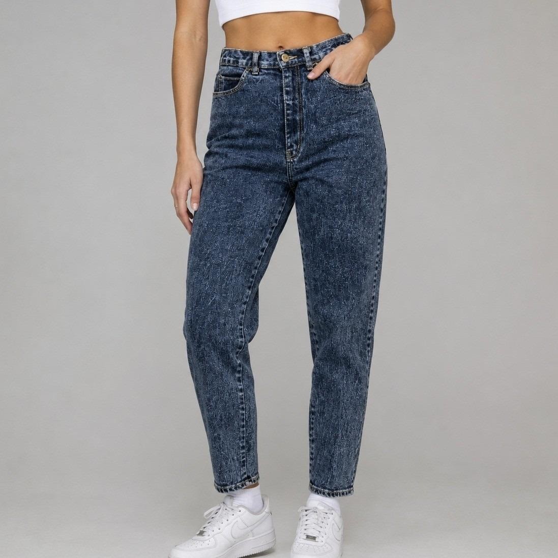 Vintage 90s Traffic High Waist Acid Wash Mom Jeans 25×30 Hong Kong Tapered