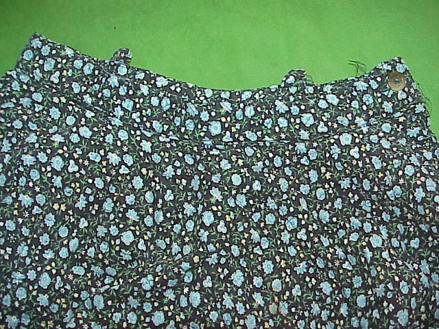 Vtg 50s Novelty Quilted Prairie Flower Full Circle Skirt sz S/24.5″ W Rockabilly