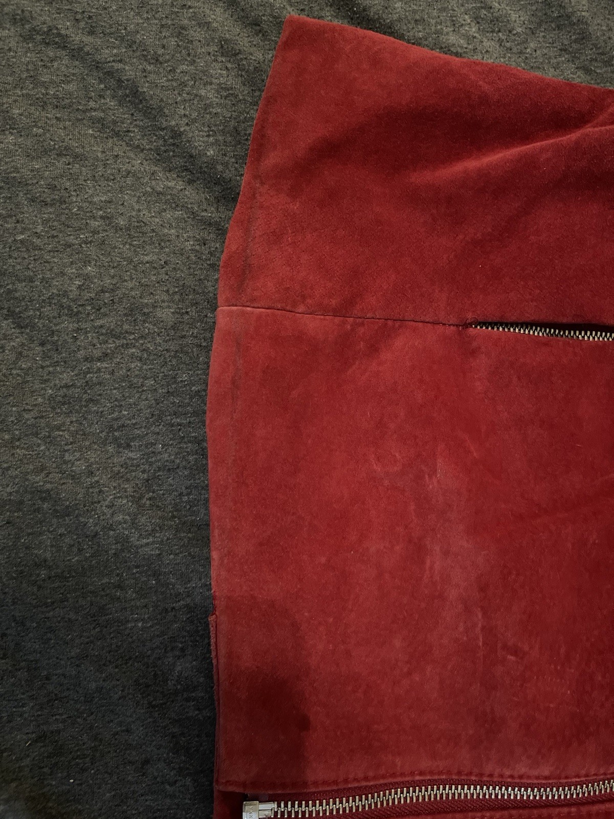 VTG Alfani Red Suede Leather Jacket Women In XL Pls. Read & See Photos