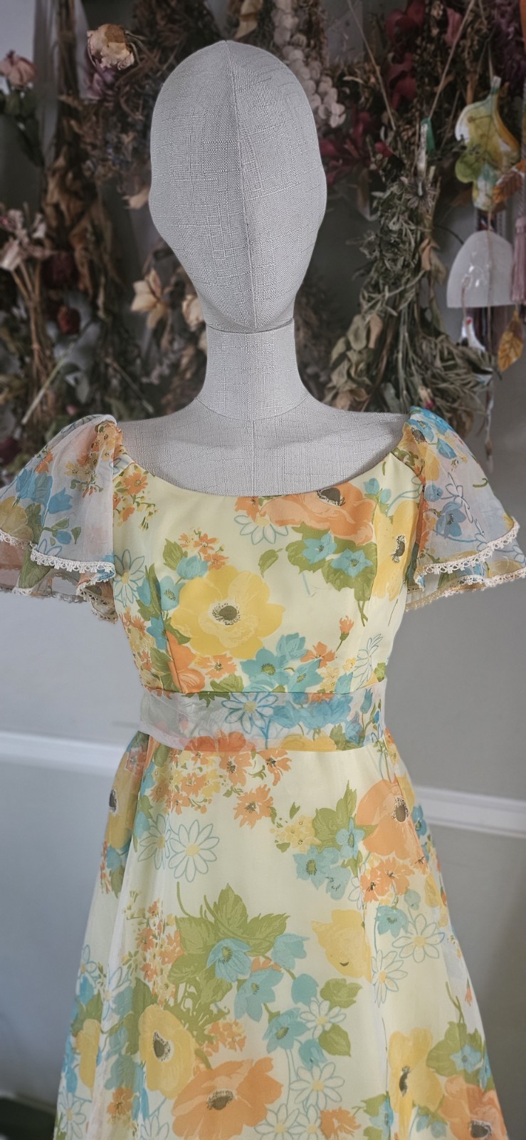Vintage 1970s Floral Maxi