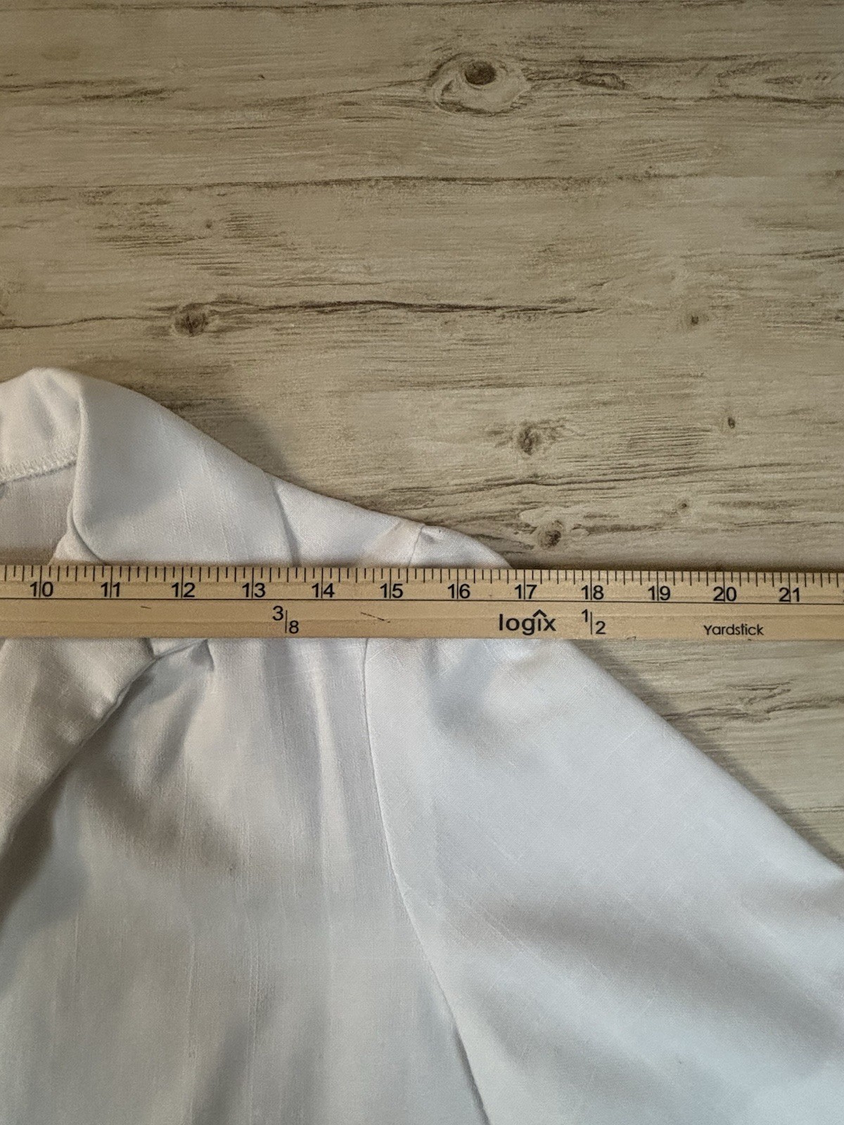 Vintage Mari Lynn Fashions White Cropped Open Front Blouse Jacket M USA