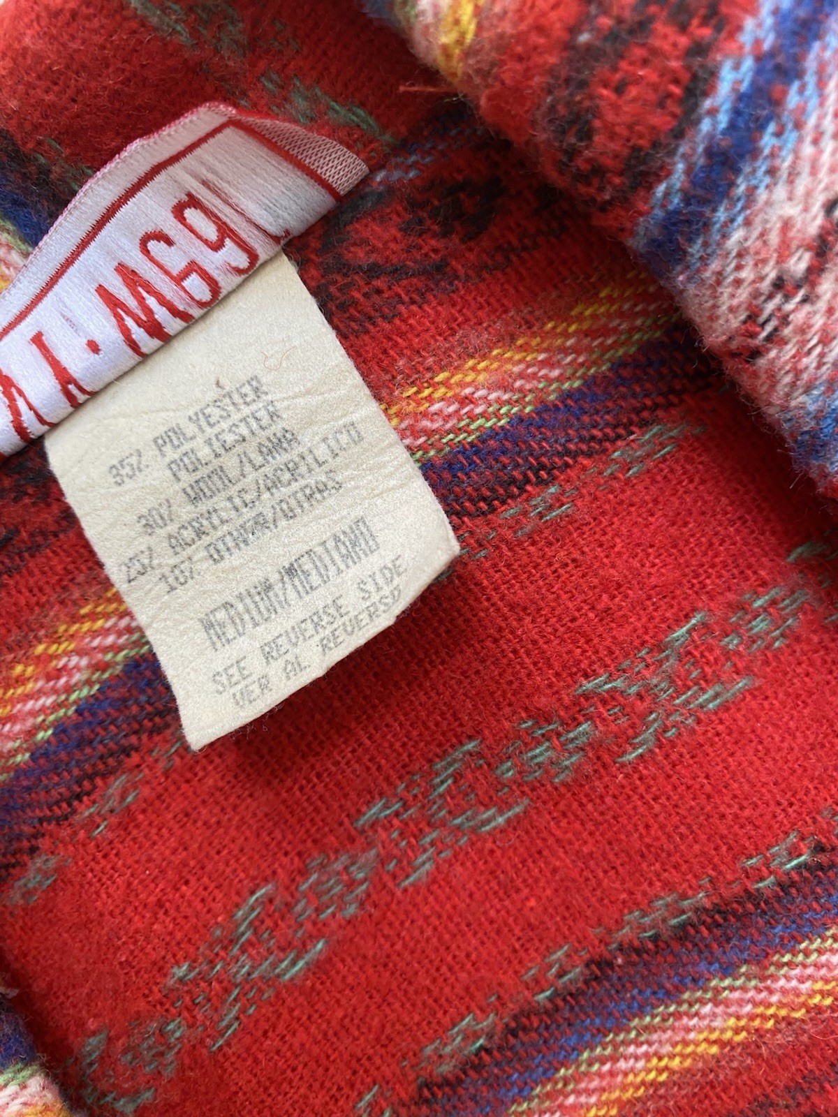 Vintage 90s Southwestern Ivy Wear Striped Blazer Sport Coat Size Medium