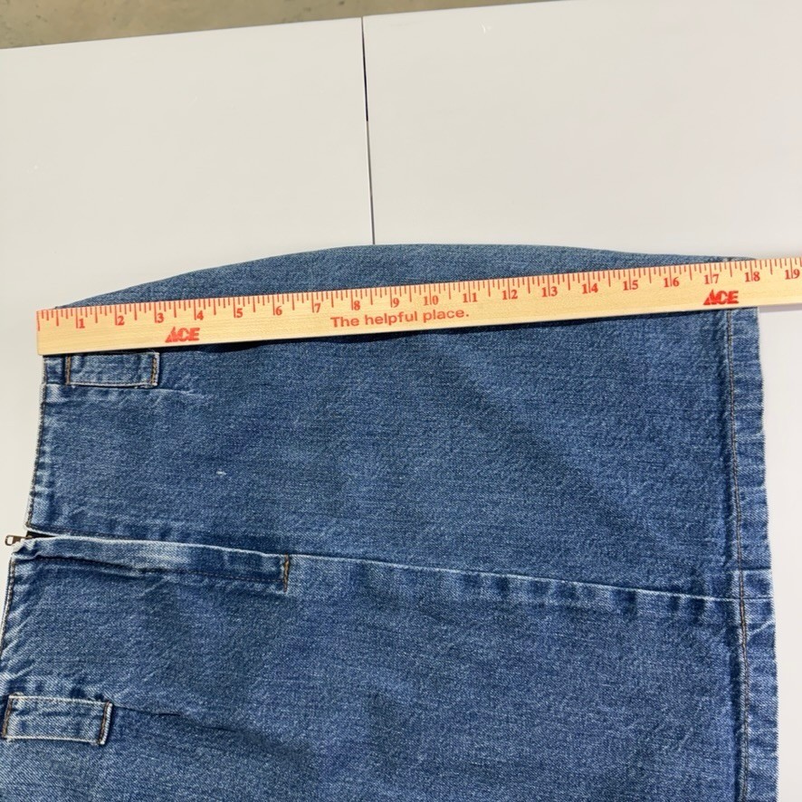 Vintage Shades Denim Mini Skirt Medium Wash High Waist Blue Jean Skirt 25 Waist