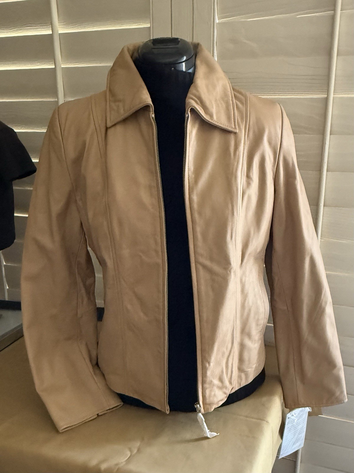 Vintage Pamela McCoy Taupe Genuine Leather. NWT